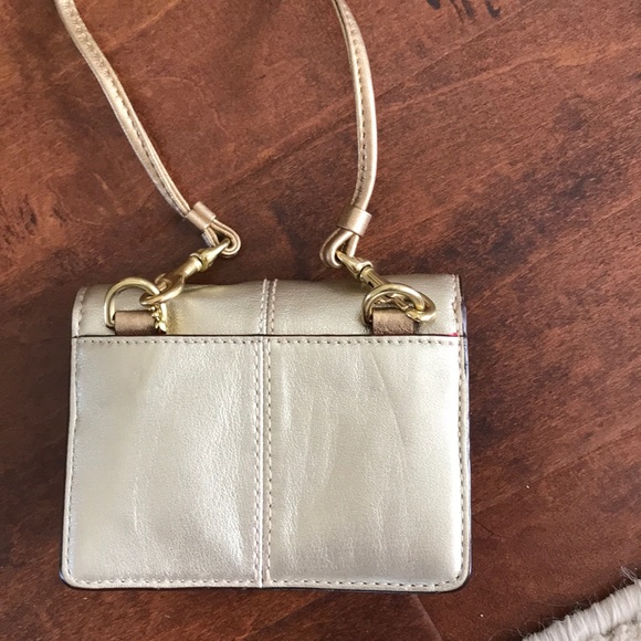 Coach mini crossbody in gold. - Picture 3 of 7